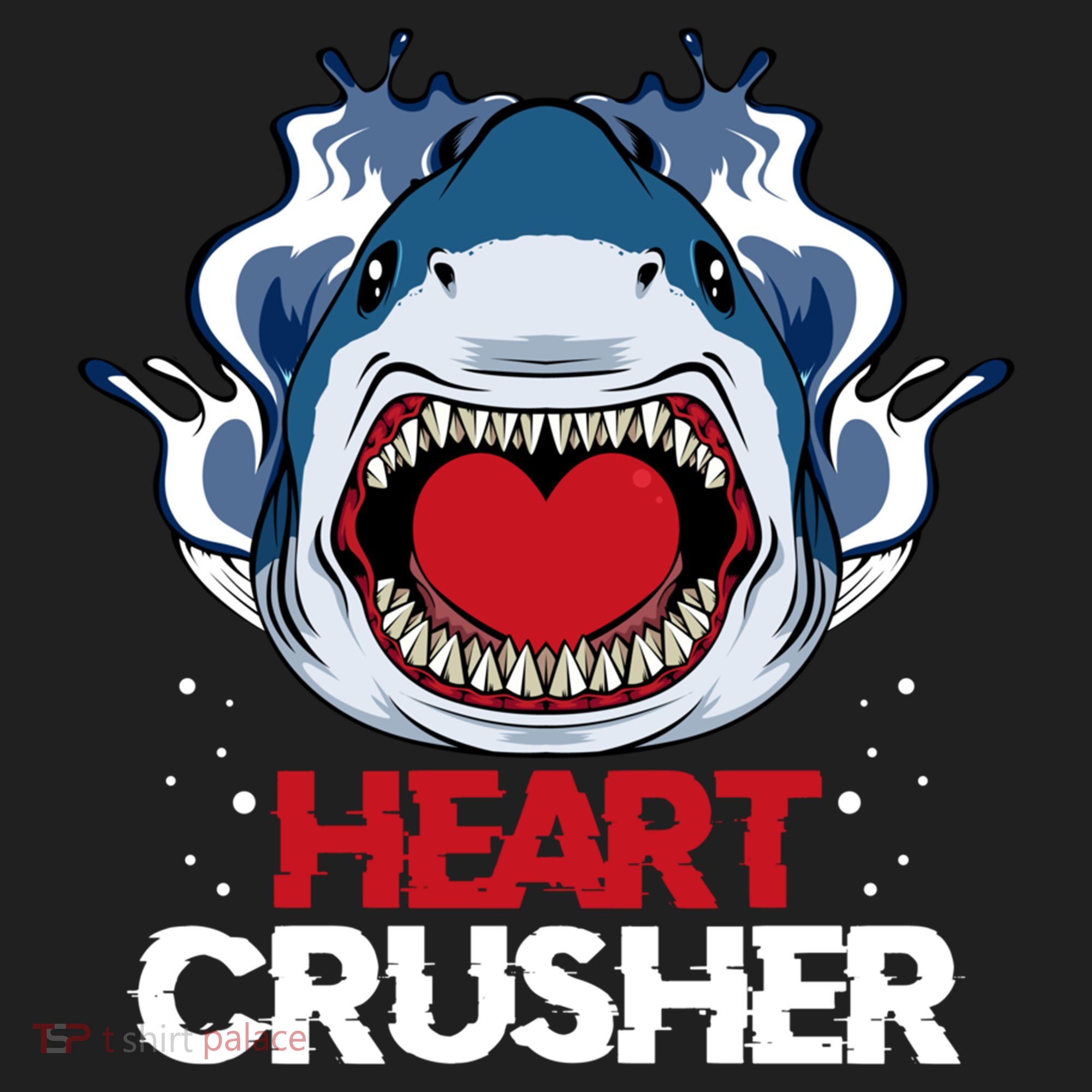 Funny Heart Shark Crusher Valentines Day Jawsome Beach Gift Beanie