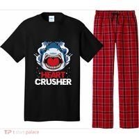 Funny Heart Shark Crusher Valentines Day Jawsome Beach Gift Pajama Set thumb 0