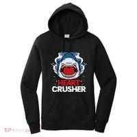 Funny Heart Shark Crusher Valentines Day Jawsome Beach Gift Women's Hoodie thumb 0