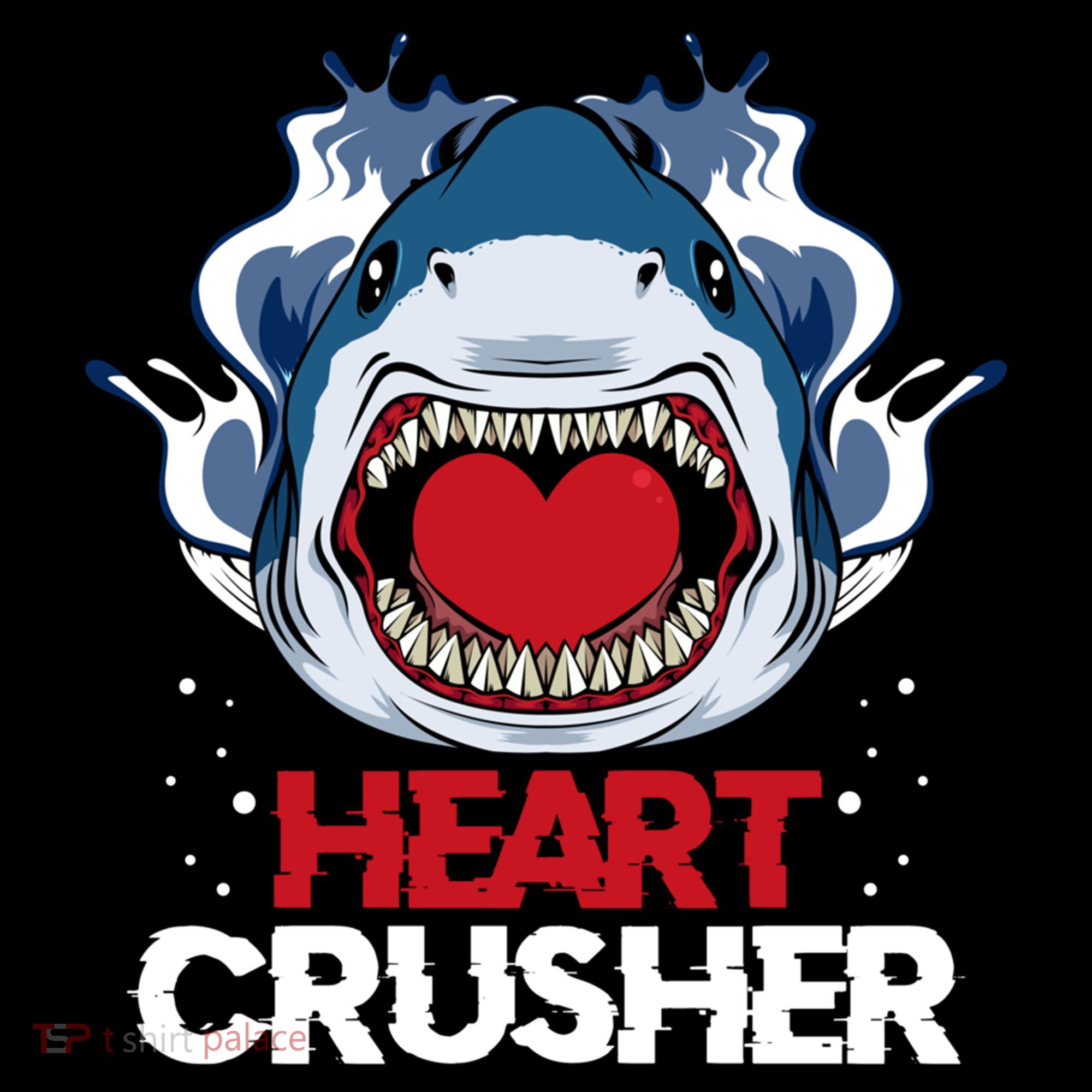 Funny Heart Shark Crusher Valentines Day Jawsome Beach Gift Women's Hoodie