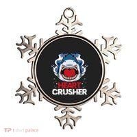 Funny Heart Shark Crusher Valentines Day Jawsome Beach Gift Ornament thumb 0