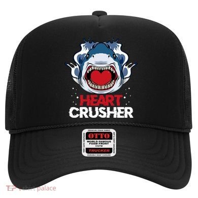 Funny Heart Shark Crusher Valentines Day Jawsome Beach Gift Hat
