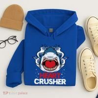 Funny Heart Shark Crusher Valentines Day Jawsome Beach Gift Hoodie thumb 4