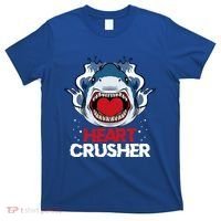 Funny Heart Shark Crusher Valentines Day Jawsome Beach Gift T-Shirt thumb 0