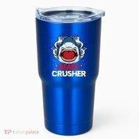 Funny Heart Shark Crusher Valentines Day Jawsome Beach Gift Tumbler thumb 0