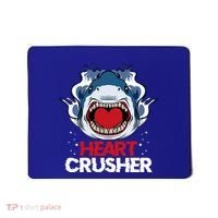 Funny Heart Shark Crusher Valentines Day Jawsome Beach Gift Mousepad thumb 0