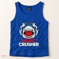 Funny Heart Shark Crusher Valentines Day Jawsome Beach Gift Tank Top thumb 2