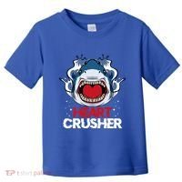Funny Heart Shark Crusher Valentines Day Jawsome Beach Gift Toddler T-Shirt thumb 0