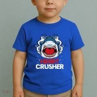 Funny Heart Shark Crusher Valentines Day Jawsome Beach Gift Toddler T-Shirt thumb 2