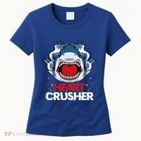 Funny Heart Shark Crusher Valentines Day Jawsome Beach Gift Women's T-Shirt thumb 0