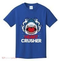 Funny Heart Shark Crusher Valentines Day Jawsome Beach Gift Kids T-Shirt thumb 0