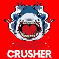 Funny Heart Shark Crusher Valentines Day Jawsome Beach Gift Santa Hat thumb 1