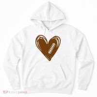 Football Heart Sport Lover Hoodie thumb 0
