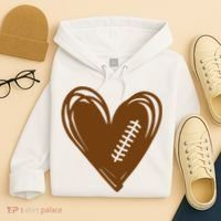 Football Heart Sport Lover Hoodie thumb 4
