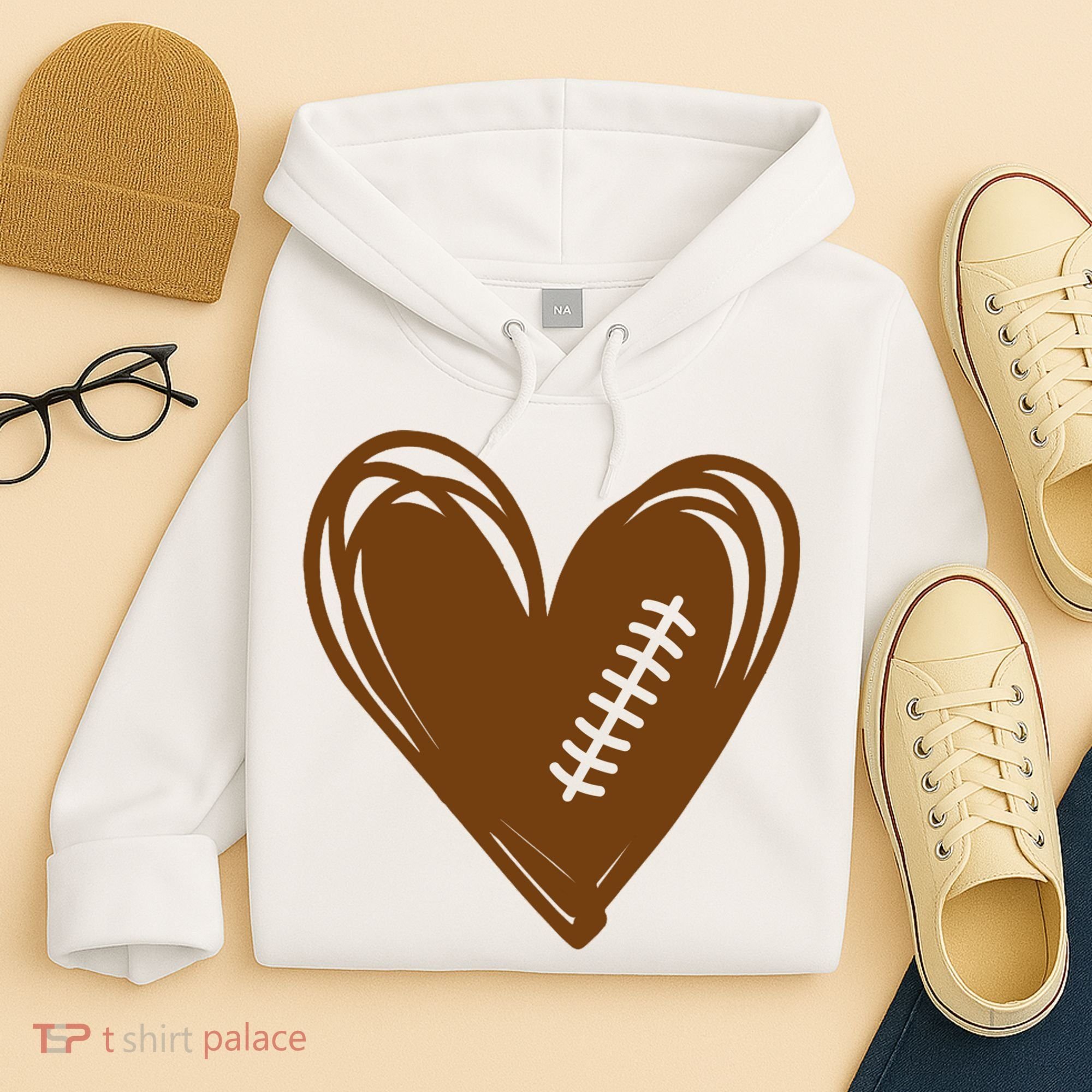 Football Heart Sport Lover Hoodie
