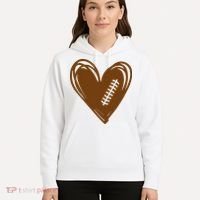 Football Heart Sport Lover Hoodie thumb 5