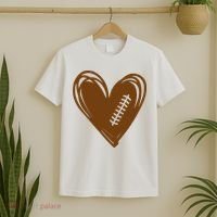 Football Heart Sport Lover T-Shirt thumb 2