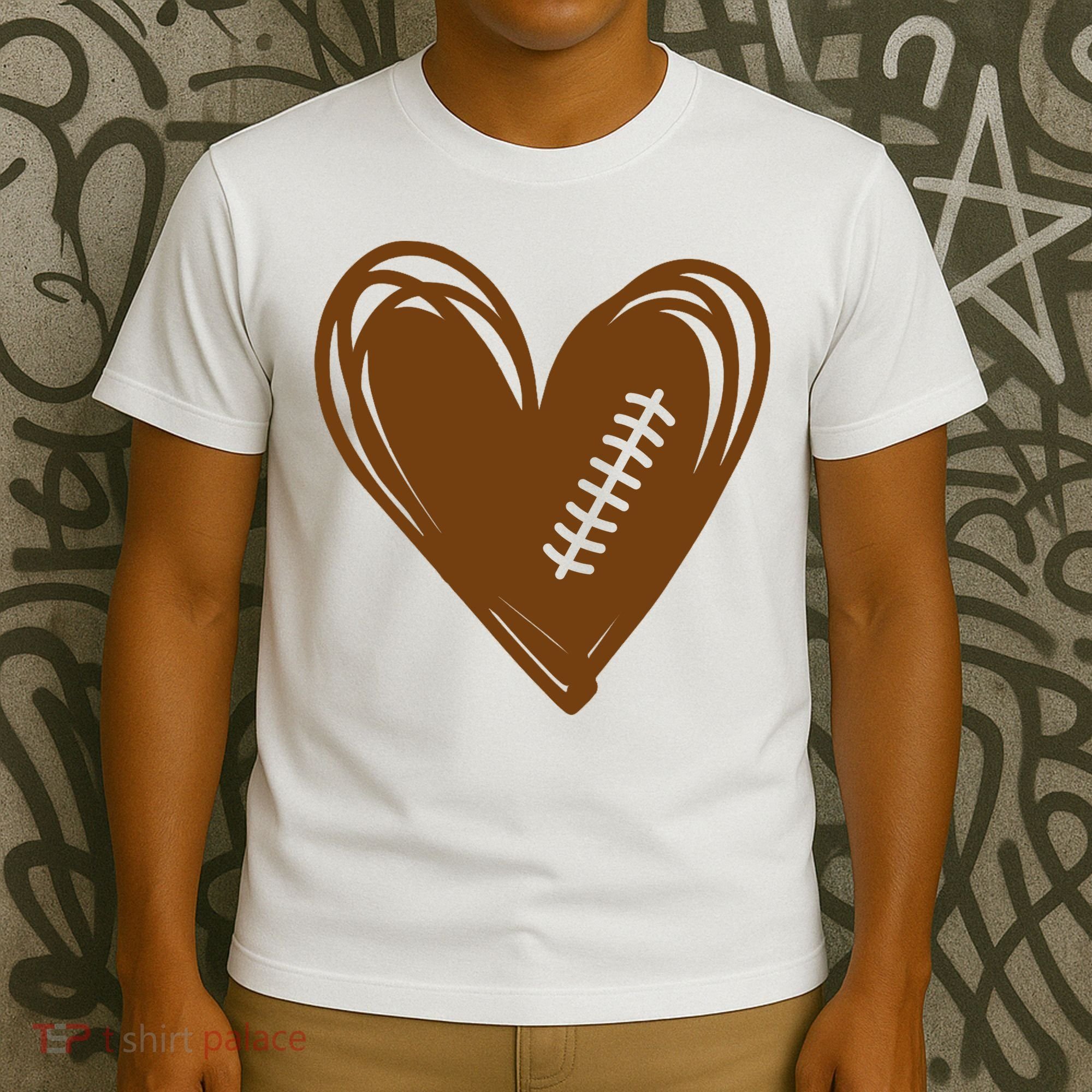 Football Heart Sport Lover T-Shirt