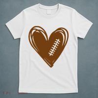Football Heart Sport Lover T-Shirt thumb 5
