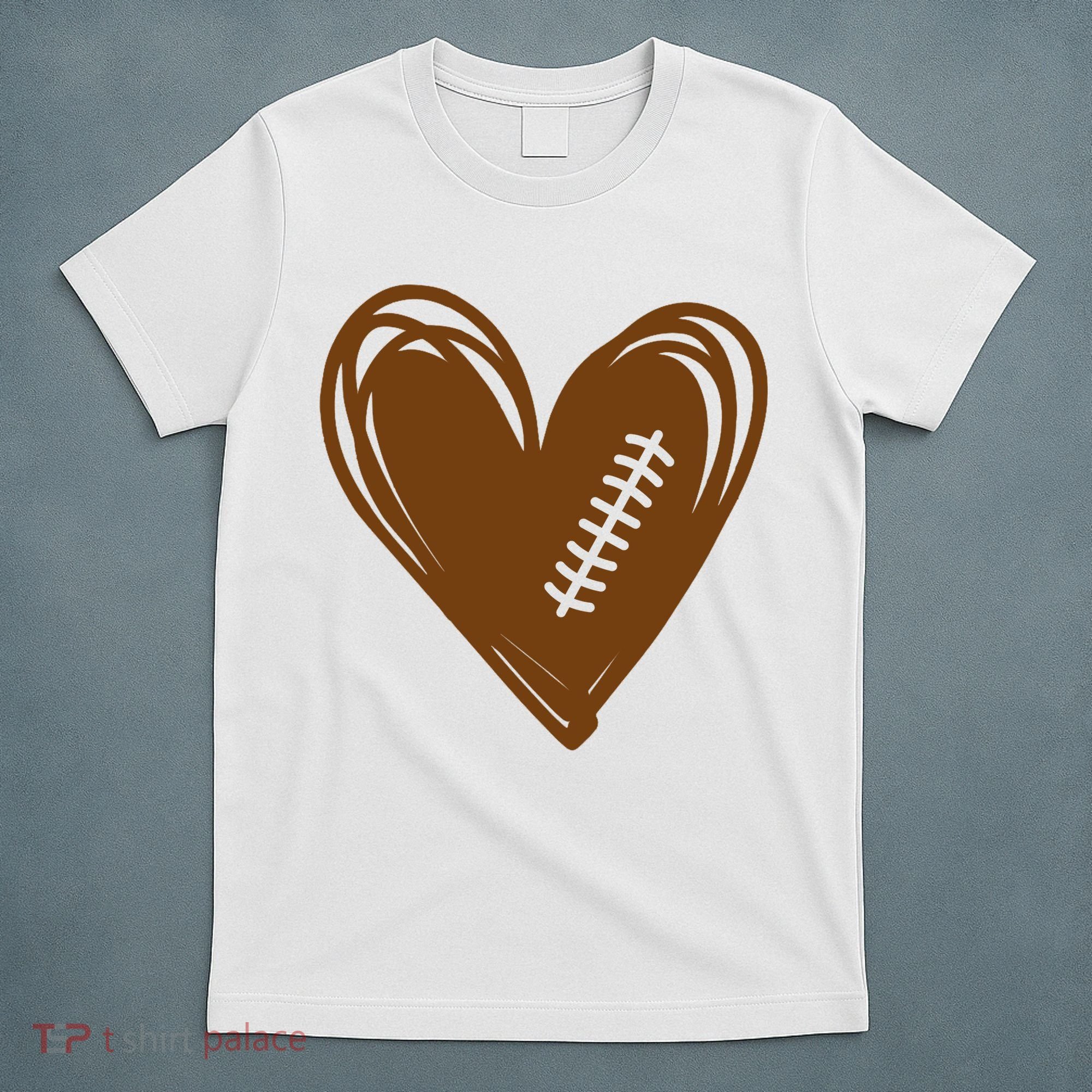 Football Heart Sport Lover T-Shirt