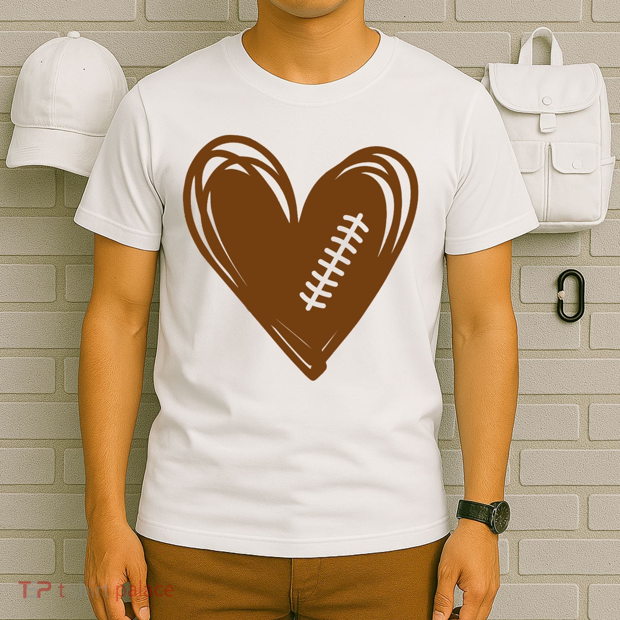 Football Heart Sport Lover T-Shirt