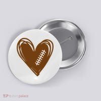 Football Heart Sport Lover Button thumb 0