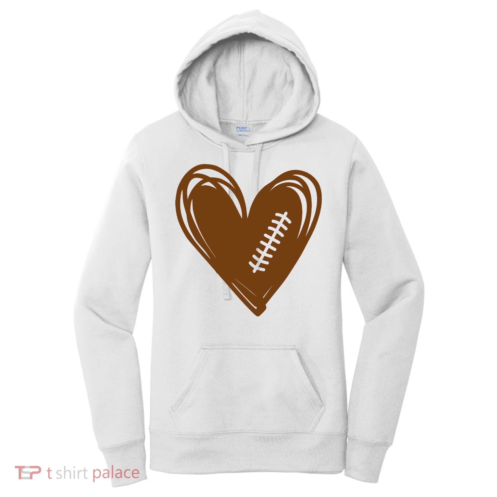 Football Heart Sport Lover Women's Hoodie