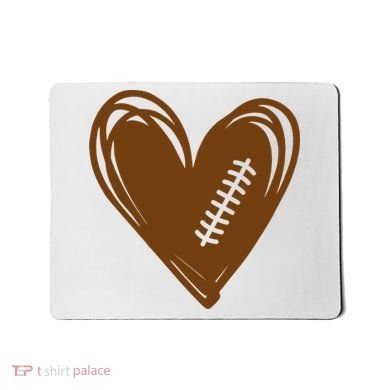 Football Heart Sport Lover Mousepad
