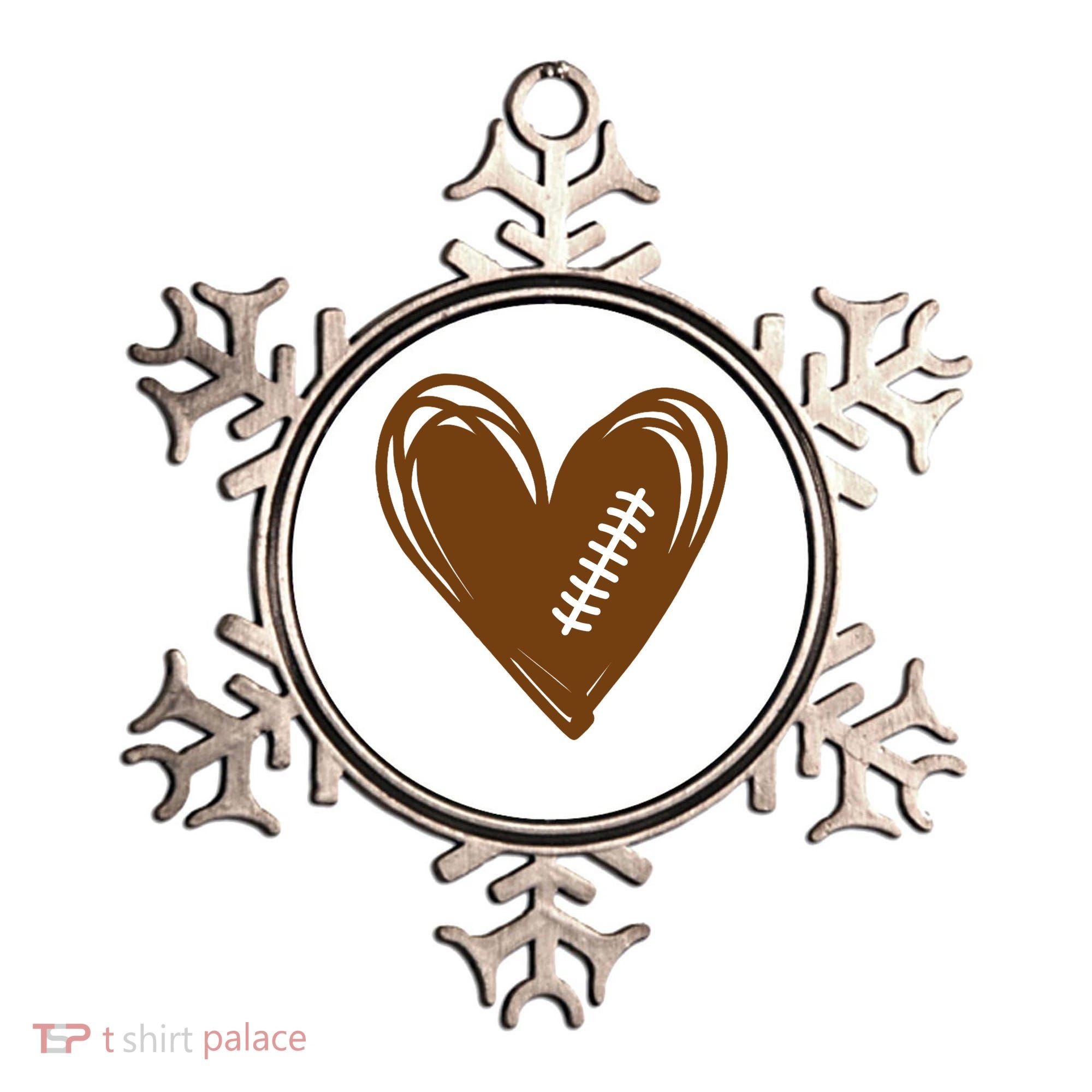 Football Heart Sport Lover Ornament