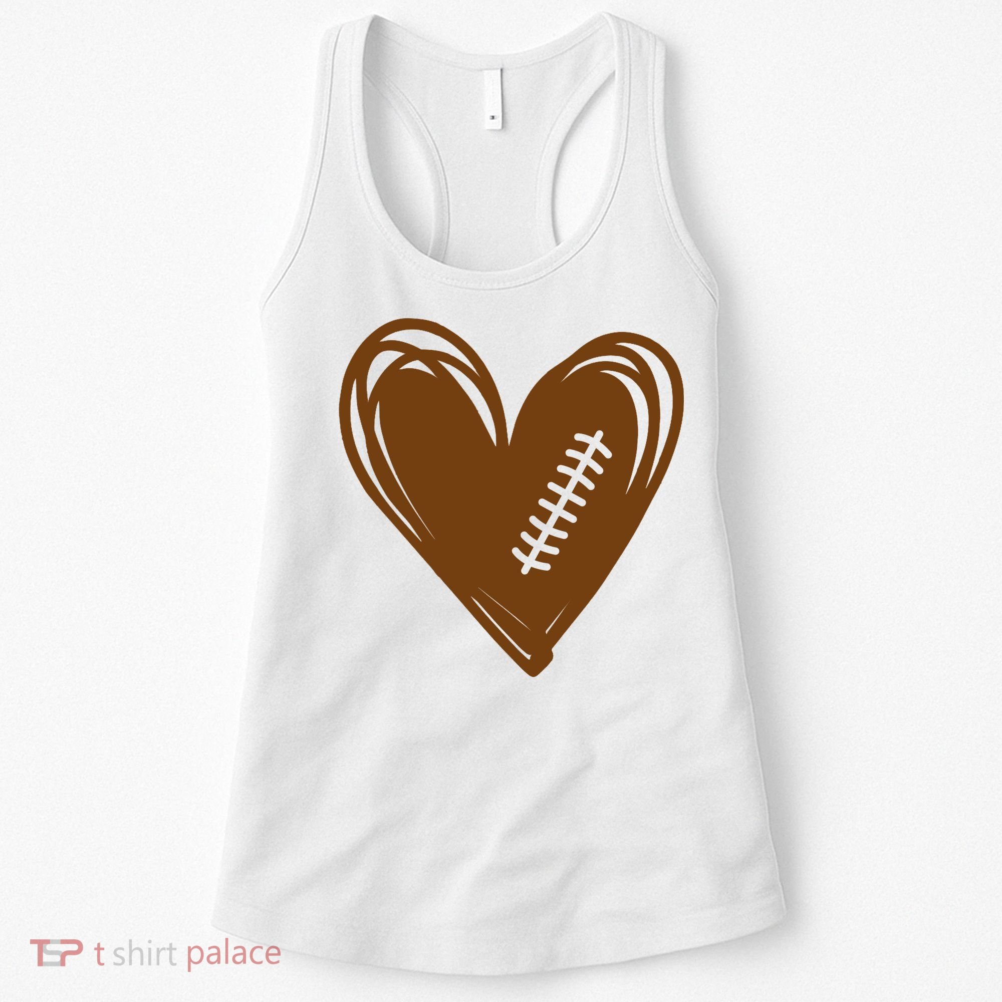 Football Heart Sport Lover Women's Tank Top
