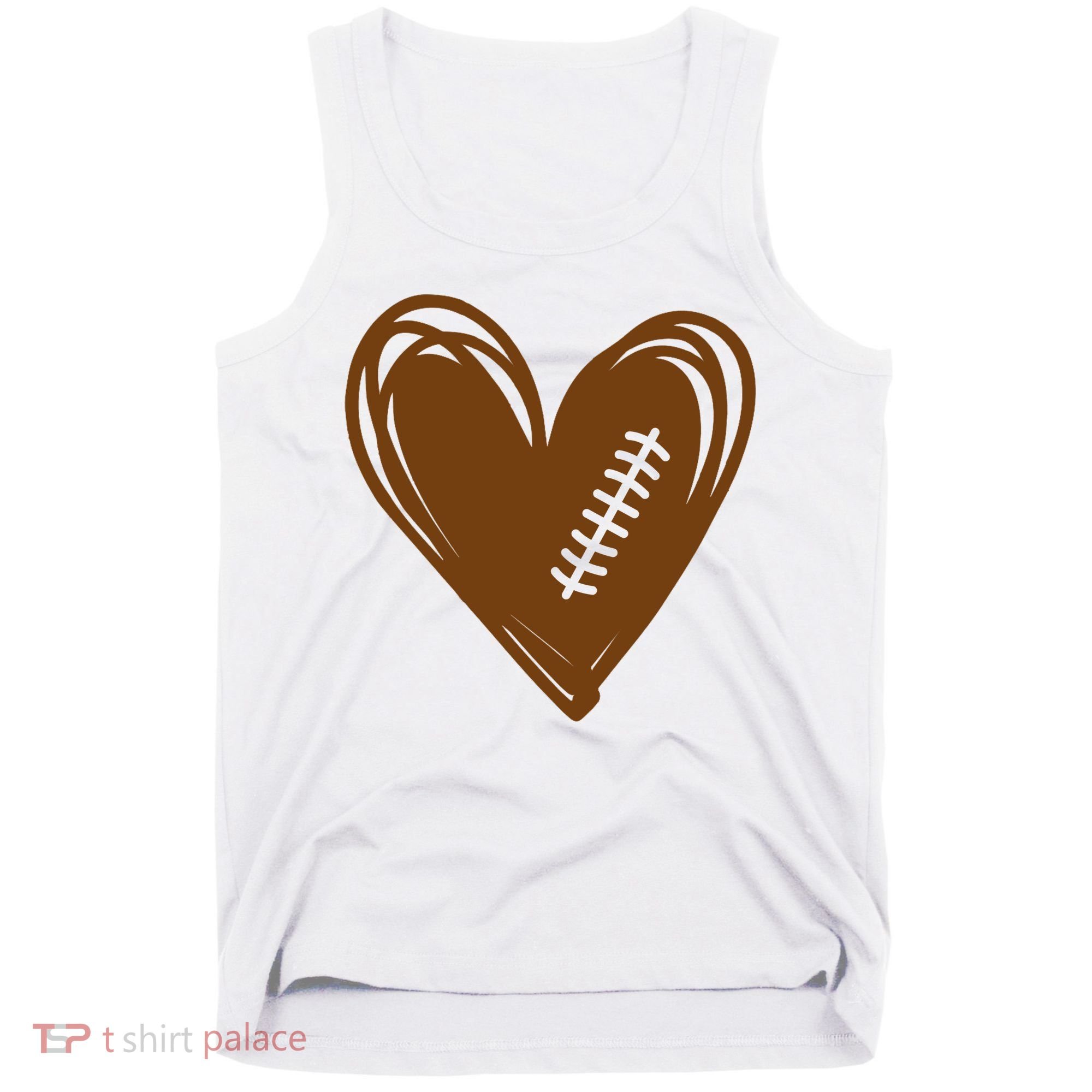 Football Heart Sport Lover Tank Top
