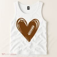 Football Heart Sport Lover Tank Top thumb 2