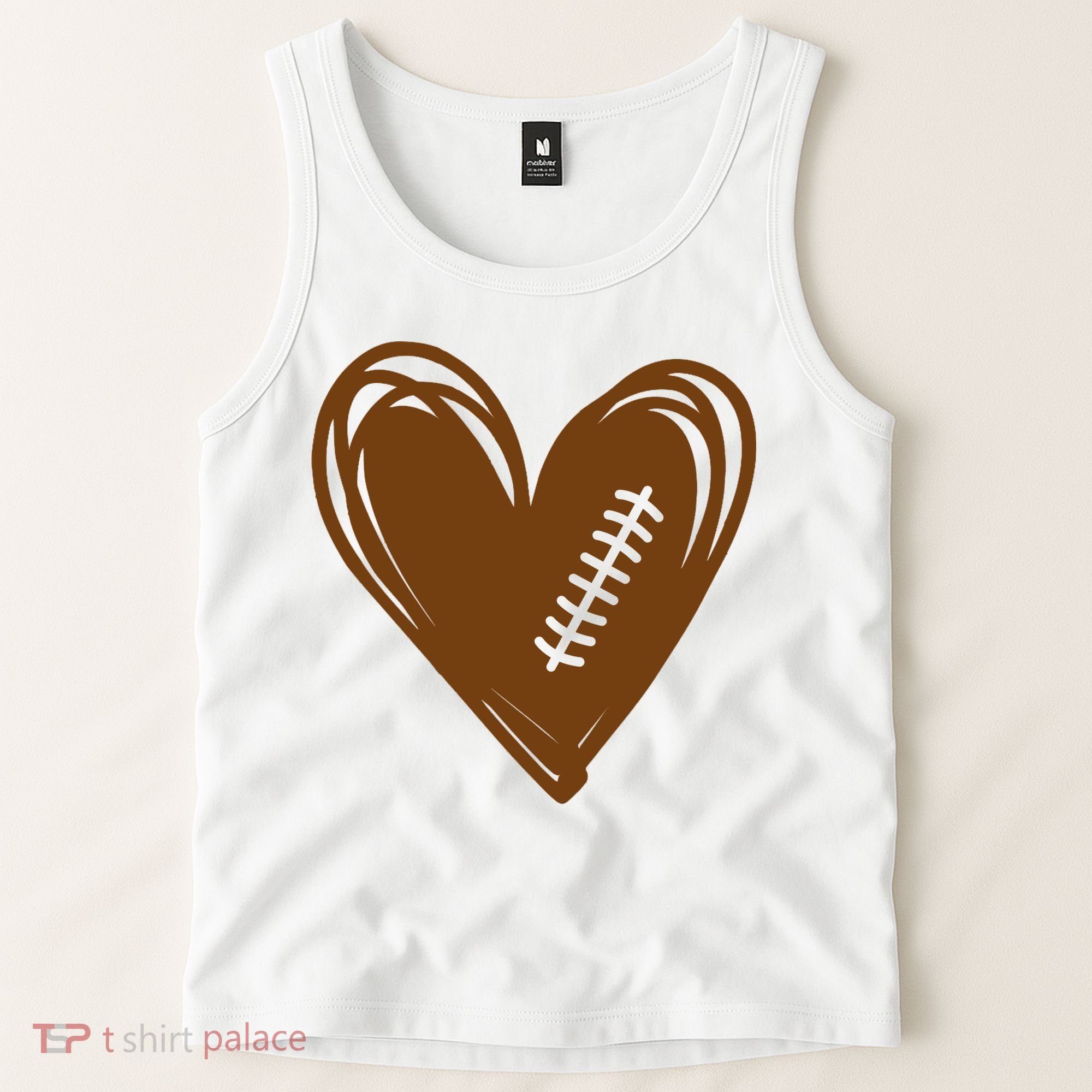 Football Heart Sport Lover Tank Top