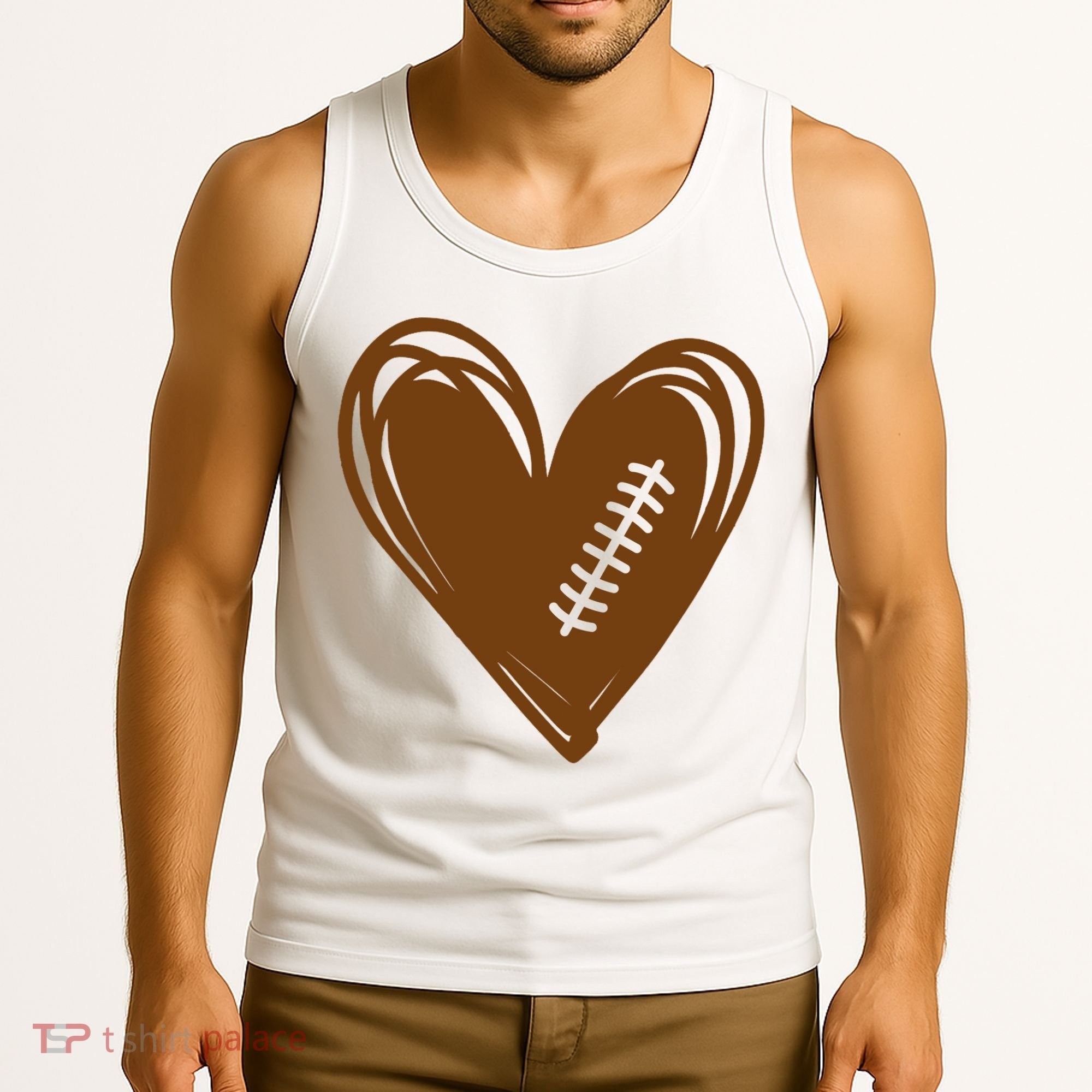 Football Heart Sport Lover Tank Top
