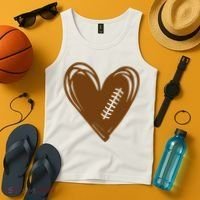 Football Heart Sport Lover Tank Top thumb 4