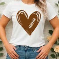 Football Heart Sport Lover Women's T-Shirt thumb 2