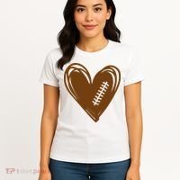 Football Heart Sport Lover Women's T-Shirt thumb 4