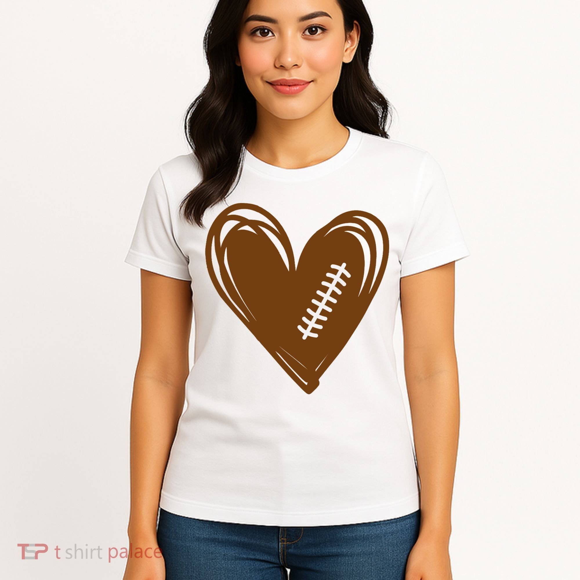 Football Heart Sport Lover Women's T-Shirt