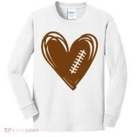 Football Heart Sport Lover Kids Long Sleeve Shirt thumb 0