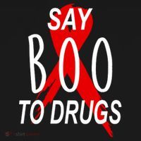 Funny Halloween Say Boo To Drugs Awareness Red Ribbon Women's Tank Top thumb 5