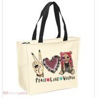 Funny Halloween Shirts, Peace Love Voodoo Tote Bag thumb 2