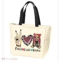Funny Halloween Shirts, Peace Love Voodoo Tote Bag thumb 3
