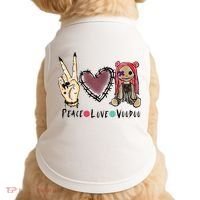 Funny Halloween Shirts, Peace Love Voodoo Doggie Tank thumb 0