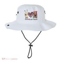Funny Halloween Shirts, Peace Love Voodoo Bucket Hat thumb 0