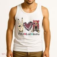 Funny Halloween Shirts, Peace Love Voodoo Tank Top thumb 3