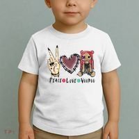 Funny Halloween Shirts, Peace Love Voodoo Toddler T-Shirt thumb 2