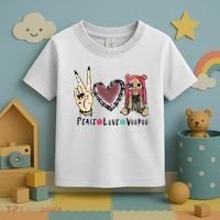 Funny Halloween Shirts, Peace Love Voodoo Toddler T-Shirt thumb 3