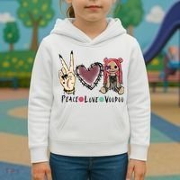 Funny Halloween Shirts, Peace Love Voodoo Kids Hoodie thumb 3