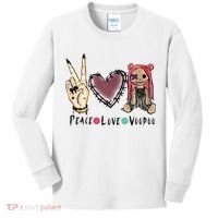 Funny Halloween Shirts, Peace Love Voodoo Kids Long Sleeve Shirt thumb 0