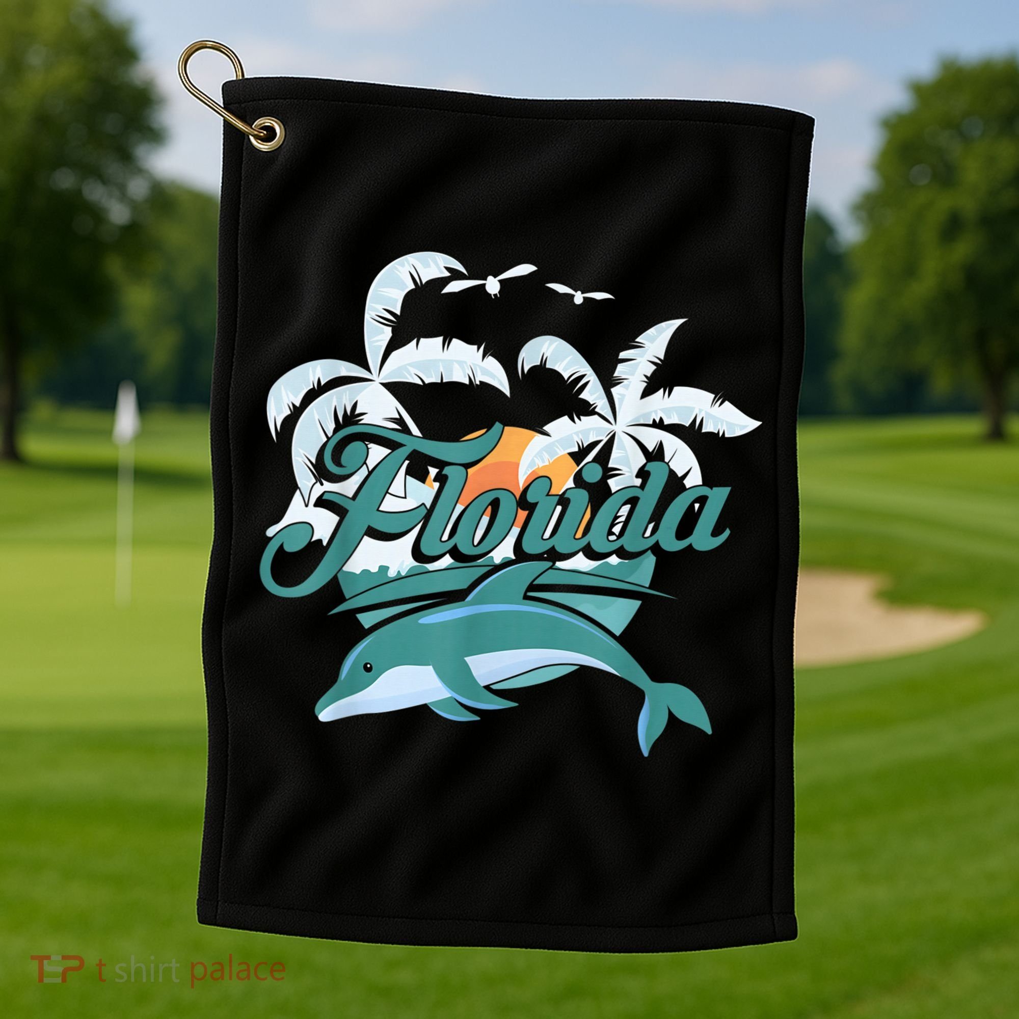 Floridian Home State Summer Florida Golf Towel
